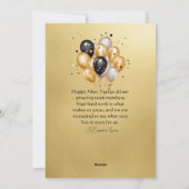 ハッピーニューイヤー金ゴールドとブラックカー企業のド シーズンカード (裏面)