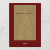 ハッピーニューイヤー金ゴールドグリッターエレガントホリデーカード シーズンカード (裏面)