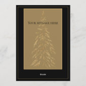 ハッピーニューイヤー金ゴールドグリッターエレガントホリデーカード シーズンカード (裏面)