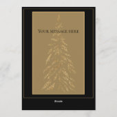 ハッピーニューイヤー金ゴールドグリッターエレガントホリデーカード シーズンカード (裏面)