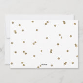ハッピーニューイヤー金ゴールドグリッター紙吹雪ドット シーズンカード (裏面)