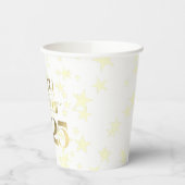 ハッピーニューイヤー金ゴールドスター 紙コップ (左)