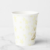 ハッピーニューイヤー金ゴールドスター 紙コップ (右)