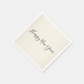 ハッピーニューイヤー金ゴールド水玉模様ホリデーナプキン スタンダードカクテルナプキン (角)