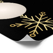 ハッピーニューイヤー金ゴールド ポスター (角)