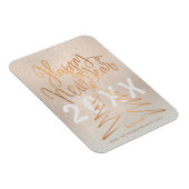 ハッピーニューイヤー金属銅バラ金ゴールド マグネット (右側)