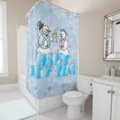 ハッピーニューイヤー雪だるま シャワーカーテン (インサイチュ)