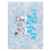 ハッピーニューイヤー雪だるま テーブルクロス (正面)