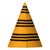 ハッピーニューイヤー黄色と黒 パーティーハット (裏面)