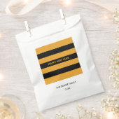 ハッピーニューイヤー黄色と黒 フェイバーバッグ (クリップ留めされた状態)