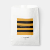 ハッピーニューイヤー黄色と黒 フェイバーバッグ (正面)