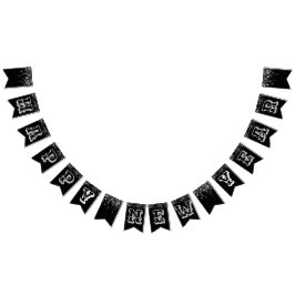 ハッピーニューイヤー黒銀 バンティングフラッグ