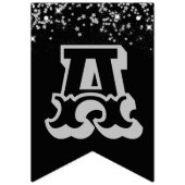 ハッピーニューイヤー黒銀 バンティングフラッグ (第3の旗)