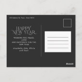 ハッピーニューイヤー1フォトボタニカルフローラ休日 ポストカード (裏面)