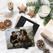 ハッピーニューイヤー1フォトボタニカルフローラ休日 ポストカード