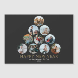 ハッピーニューイヤー10写真マグネットブラック