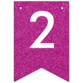 ハッピーニューイヤー2016ピンクホワイトグリッターパーティー バンティングフラッグ (第2の旗)