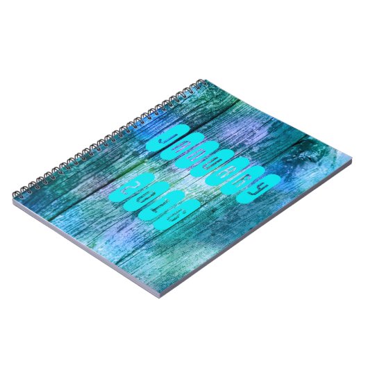 ハッピーニューイヤー2016年1月パープルターコイズ ノートブック (左側)