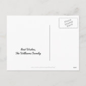 ハッピーニューイヤー2017金ゴールドグリッターローマ数字 シーズンポストカード (裏面)