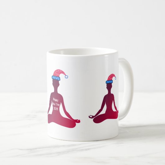 ハッピーニューイヤー2018ヨガマグ コーヒーマグカップ (正面右)
