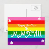 ハッピーニューイヤー2018 Rainbow LGBT Roman Numeral シーズンポストカード (正面/裏面)