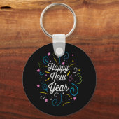 ハッピーニューイヤー2020年パーティー装飾お祝い キーホルダー (正面)