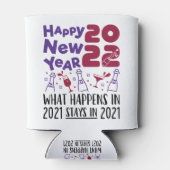 ハッピーニューイヤー2022さようなら2021 おもしろい 缶クーラー (裏面)