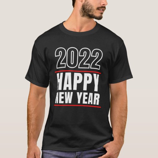 ハッピーニューイヤー2022ニューイヤーイブパーティー Tシャツ (正面)