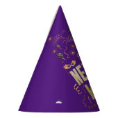 ハッピーニューイヤー2022ホリデー金ゴールドグリッターフェスティバル パーティーハット (左)