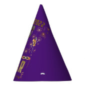 ハッピーニューイヤー2022ホリデー金ゴールドグリッターフェスティバル パーティーハット (右)