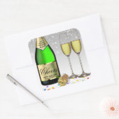 ハッピーニューイヤー2022ワきらめくインボトル スクエアシール (封筒)