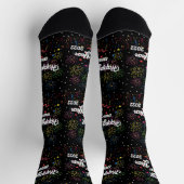 ハッピーニューイヤー2022壮観な花火フェスティバル ソックス (上部)