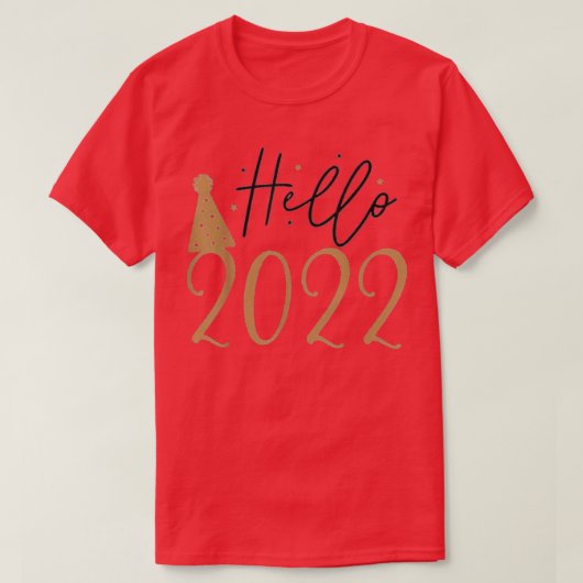 ハッピーニューイヤー2022年パーティーマッチングファミリー Tシャツ (デザイン正面)