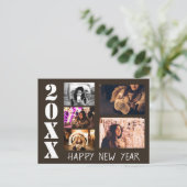 ハッピーニューイヤー2023あいさつ5フォトコラージュ ポストカード (スタンド正面)
