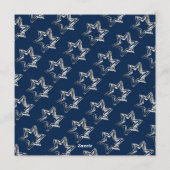 ハッピーニューイヤー2023シックなブルーシルバーグレーのスクリプト シーズンカード (裏面)