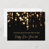 ハッピーニューイヤー2023リーチfor the Stars金ゴールドブラック シーズンポストカード (正面/裏面)