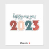 ハッピーニューイヤー2023休暇文字 シール (シート)