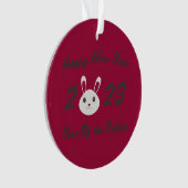 ハッピーニューイヤー2023年うさぎの年 オーナメント (正面)