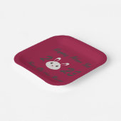 ハッピーニューイヤー2023年うさぎの年 ペーパープレート (傾斜あり)