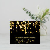 ハッピーニューイヤー2023星のホイルにリーチ実在 箔シーズンポストカード (立ち正面)