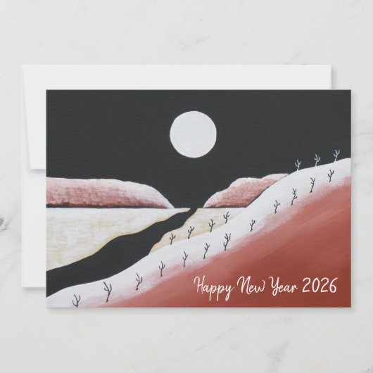 ハッピーニューイヤー2023砂漠南西タイポグラフィ シーズンカード (正面)