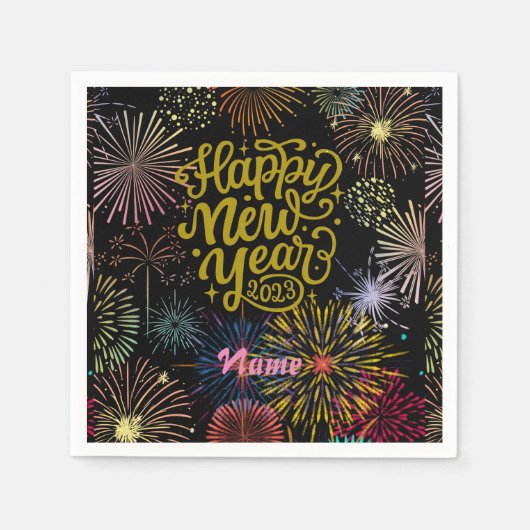 ハッピーニューイヤー2023 Thunder_Cove スタンダードカクテルナプキン (正面)