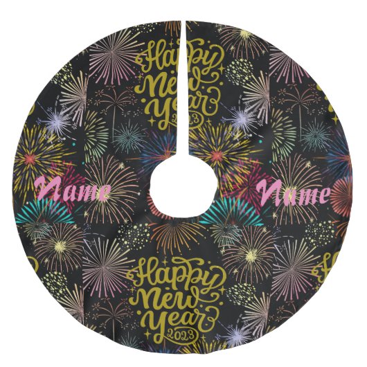 ハッピーニューイヤー2023 Thunder_Cove ブラッシュドポリエステルツリースカート (正面)