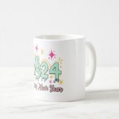 ハッピーニューイヤー2024さよなら2023こんにちは2024 コーヒーマグカップ (正面右)