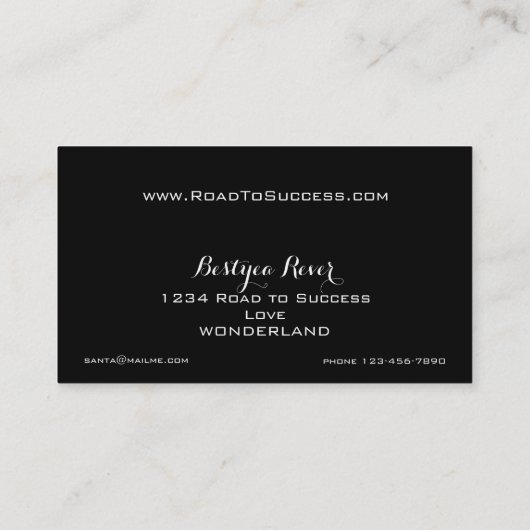 ハッピーニューイヤー2024ゴールデン白黒金ゴールド 名刺 (裏面)