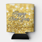 ハッピーニューイヤー2024シック金ゴールドグリッターパーティー 缶クーラー (裏面)