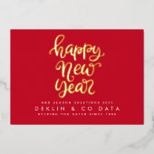 ハッピーニューイヤー2024シーズンのグリーティングレッド企業の 箔シーズンカード (正面)