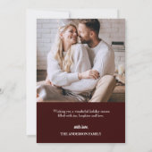 ハッピーニューイヤー2024スクリプトモダンホリデーカード 招待状 (裏面)