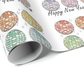 ハッピーニューイヤー2024ディスコボール新年 ラッピングペーパー (ロールコーナー)