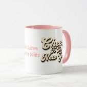 ハッピーニューイヤー2024ニューイヤーイブヴィンテージレトロ マグカップ (正面右)